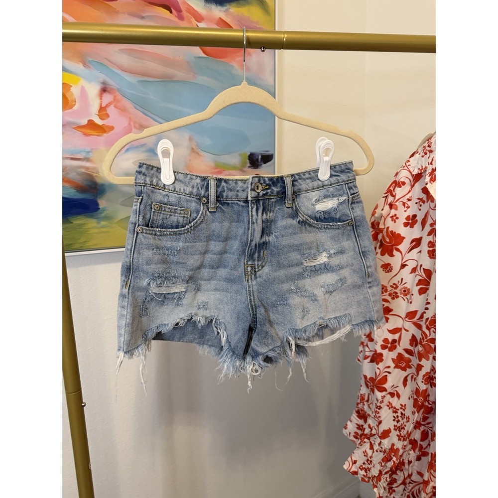Special A Women's Cut Off Distressed Jean Denim Shorts Size 4-6